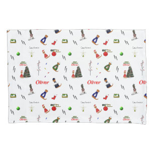 Housse D'oreillers Oliver Le Motif aléatoire de Noël Otter