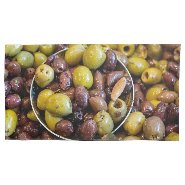 Housse D'oreillers Olives noires et vertes séchées (devant-gauche)