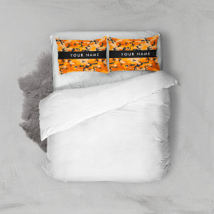 Housse D'oreillers Orange Camouflage Votre nom Personnalisez