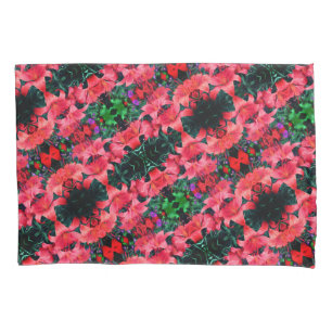 Housse D'oreillers Orange Lily Flowers Abstrait Art Motif