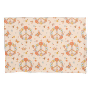 Housse D'oreillers Orange Peace Floral