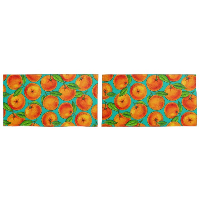 Housse D'oreillers Oranges (devant-Set)