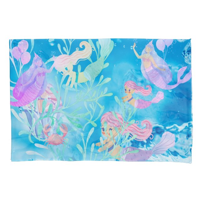 Housse D'oreillers oreiller de sirène différent (devant)