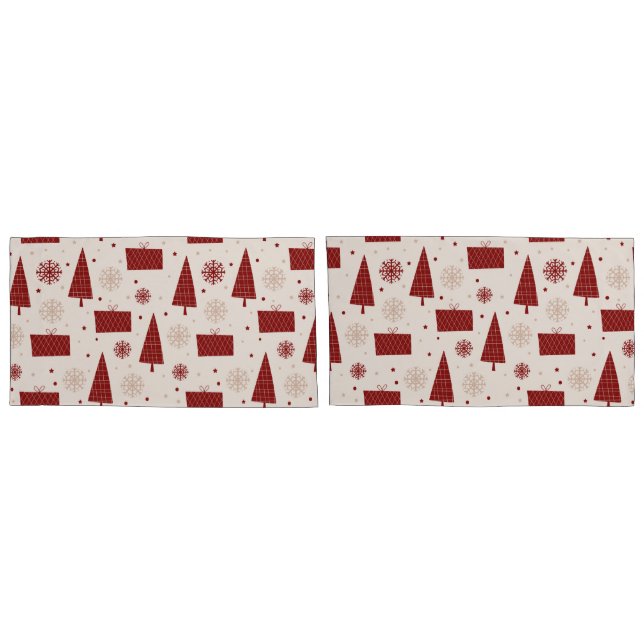 Housse D'oreillers Oreiller ivoire et rouge (Dos-Set)