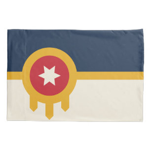 Housse D'oreillers Oreiller simple avec drapeau de Tulsa, Oklahoma