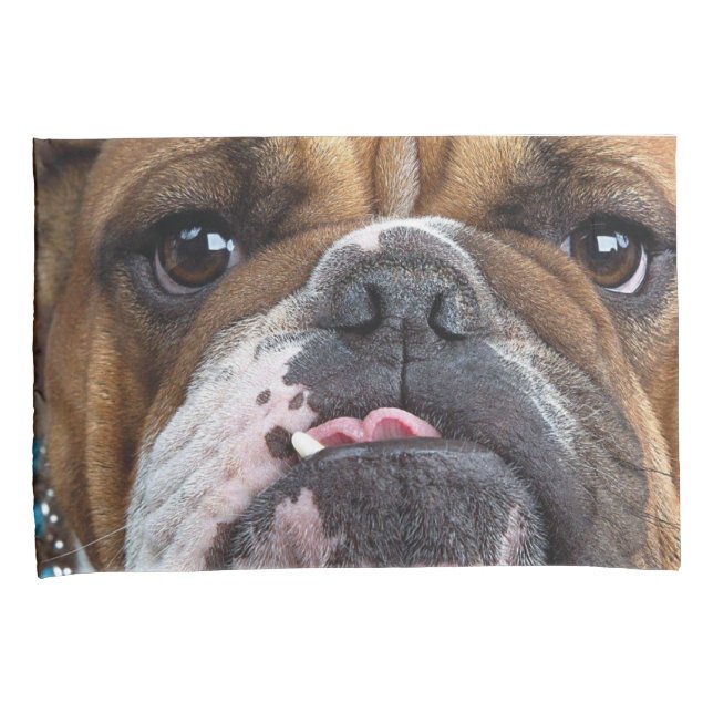 Housse D'oreillers Oreillers à lancer de Bulldog anglais (devant-Droit)