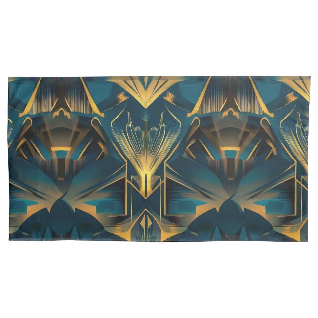 Housse D'oreillers Oreillers King Pair Art Déco (devant-gauche)