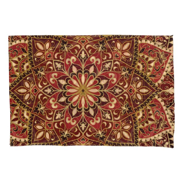 Housse D'oreillers Oriental Red : Tapis floral vintage (devant)