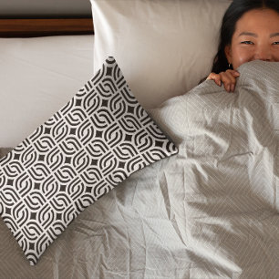 Housse D'oreillers Ornement gris noir motif antique