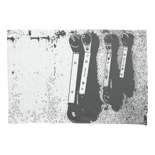 Housse D'oreillers Outils Spanners Sentiment industriel mécanique (devant)