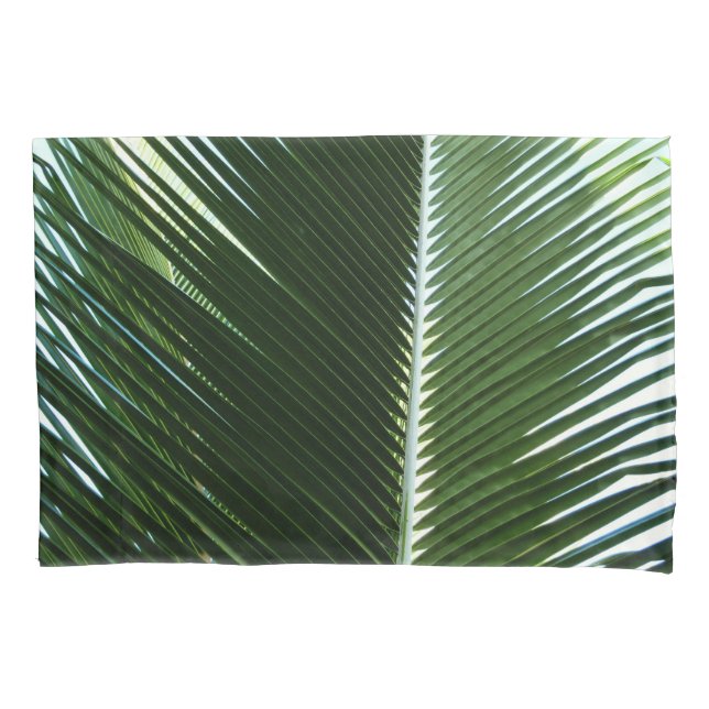 Housse D'oreillers Overlapping Palm Fronds Tropical Green Abstract (devant)