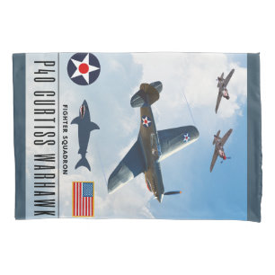 HOUSSE D'OREILLERS P-40 CURTISS WARHAWK SQUADRON