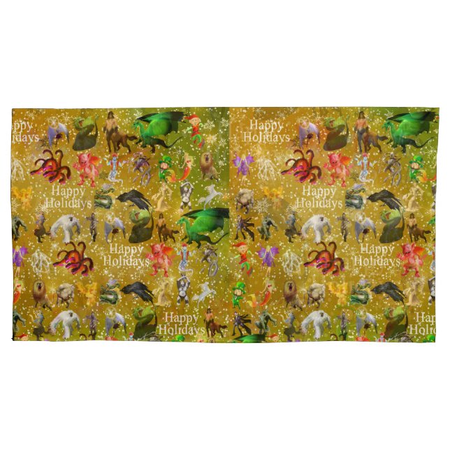 Housse D'oreillers P est pour Phoenix Coussin de Noël Coque(Or) (devant)