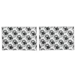 Housse D'oreillers Paire de coiffeurs/football de taille standard
