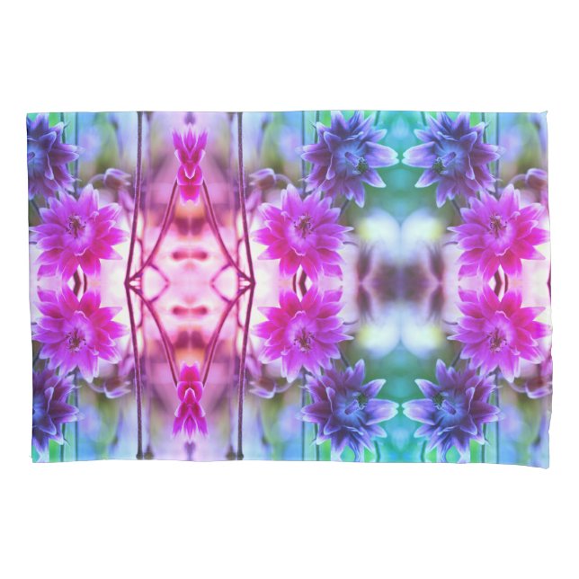 Housse D'oreillers Paire Rouge Et Blanc Fleur Art Abstrait (devant)