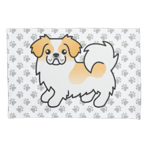 Housse D'oreillers Paire Tibétain Couleur Espagnol Cute Chien & Paws