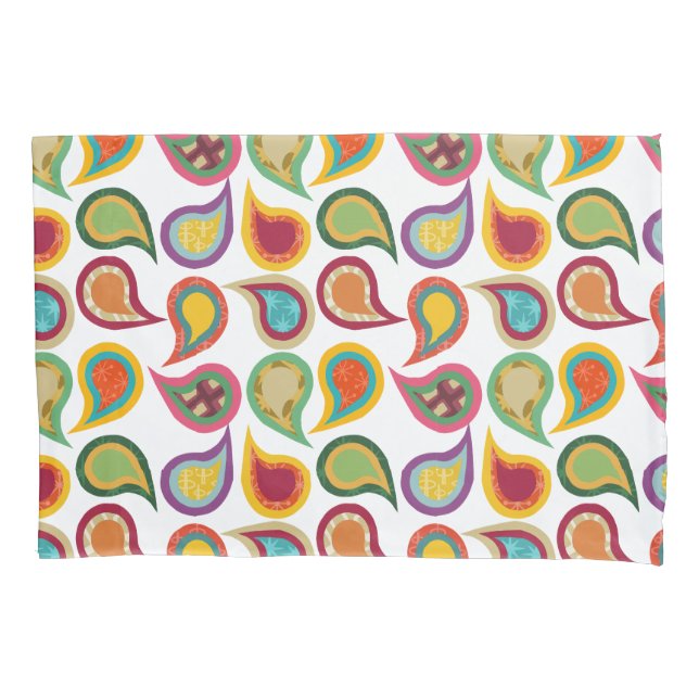 Housse D'oreillers Paisleys atomiques (devant)