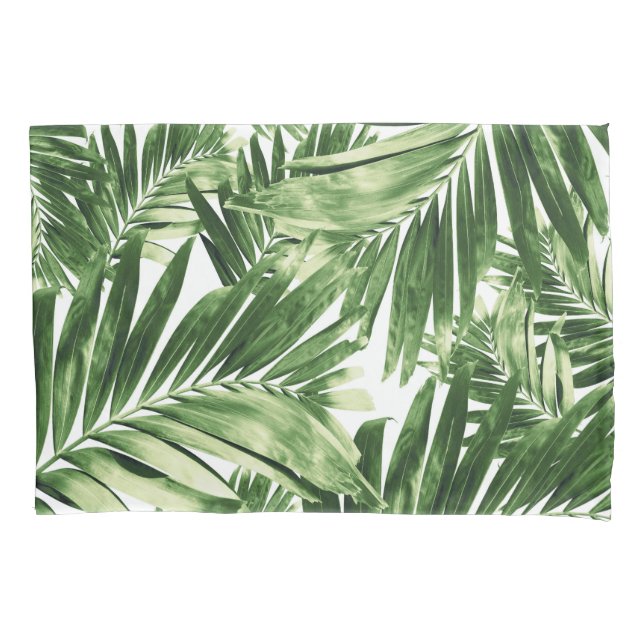 Housse D'oreillers Palm Amour Motif Feuille #2 #tropical #wall #décor (devant)