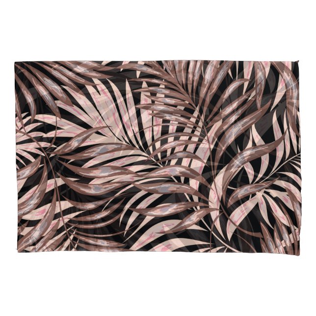 Housse D'oreillers Palme tropicale : Modèle Floral Jungle. (devant)