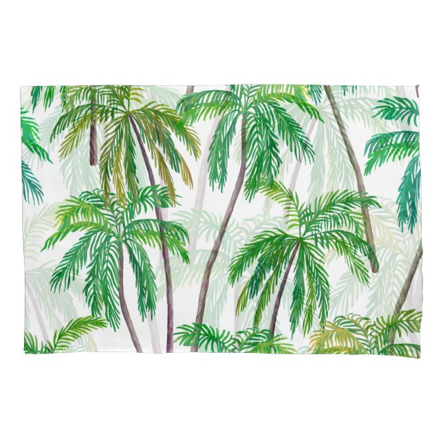 Housse D'oreillers Palmiers acryliques : Textile d'été. (devant)