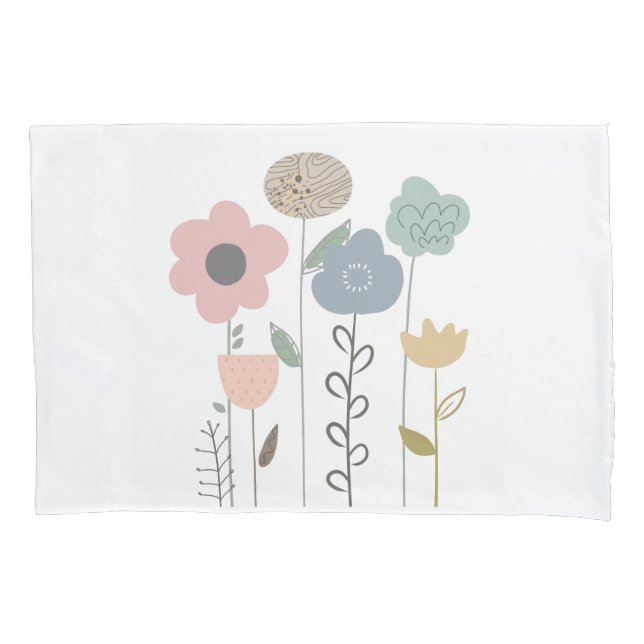 Housse D'oreillers Papier peint Abstrait floral Boho (devant)