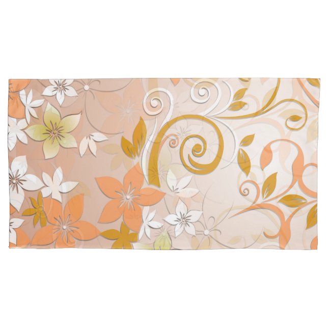 Housse D'oreillers Papier peint fleurs 8 (devant)