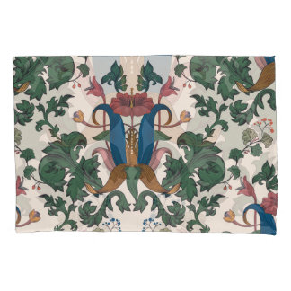 Housse D'oreillers Papier peint renaissance floral vintage.