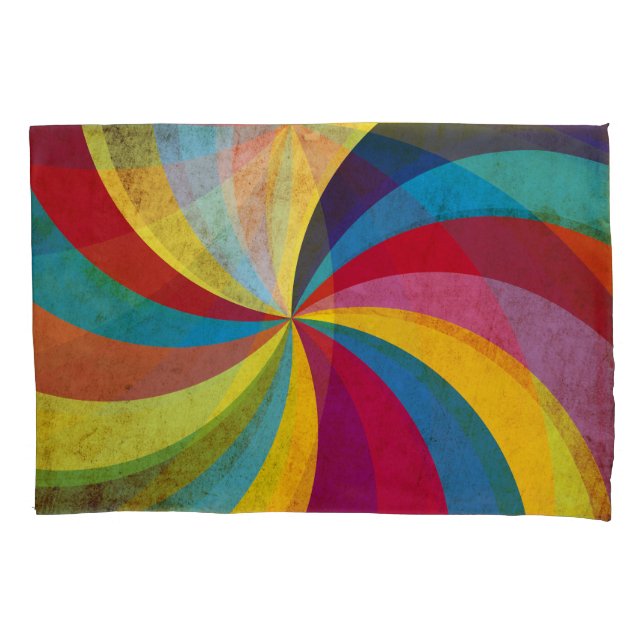 Housse D'oreillers Papier rétro Grunge, arrière - plan tourbillon col (devant)