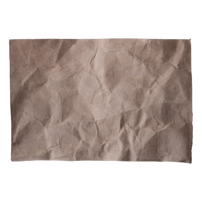 Housse D'oreillers Papier Rustique Crumpled : Texture Vintage (devant)