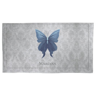 Housse D'oreillers Papillon à bijoux bleu