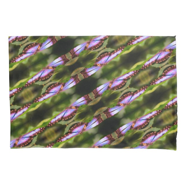 Housse D'oreillers Papillon bleu - Gros plan Motif de la nature (devant)