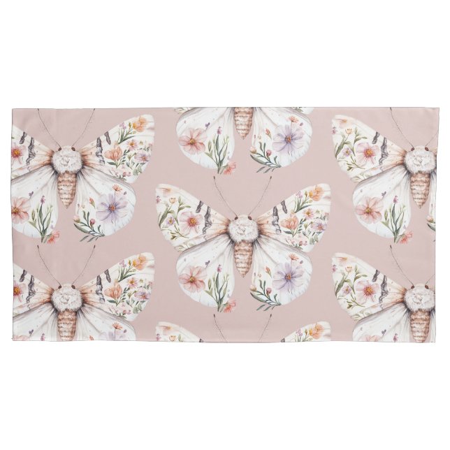 Housse D'oreillers Papillon floral Fleur sauvage Boho (devant-gauche)