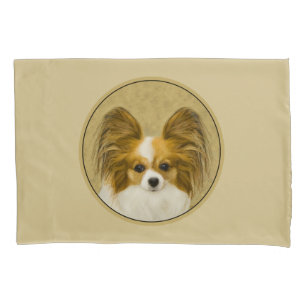 Housse D'oreillers Papillon (Hound Tri) Peinture - Art Chien original