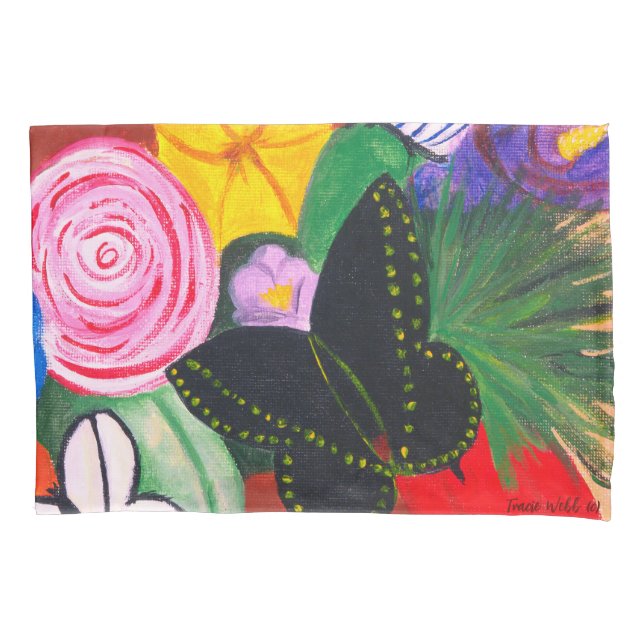 Housse D'oreillers Papillon noir - Pillowcase (devant)