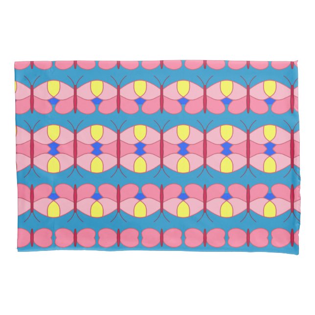 Housse D'oreillers Papillon rose (devant)