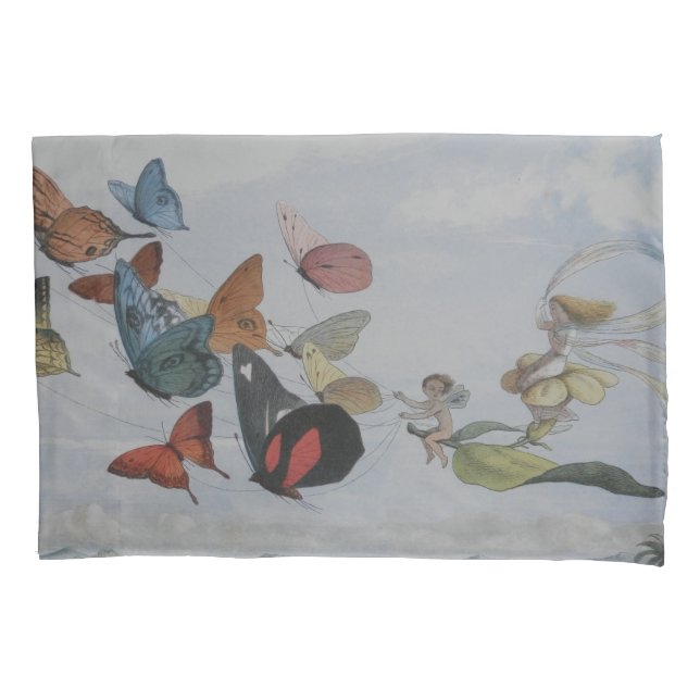 Housse D'oreillers Papillons et Reine Fée Papillons Fées (devant)