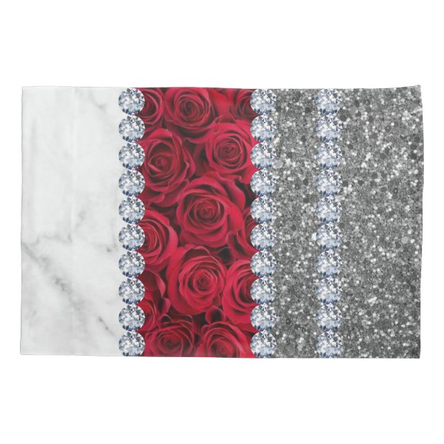 Housse D'oreillers Parties scintillant intérieure Chic Gold Rose (Dos)