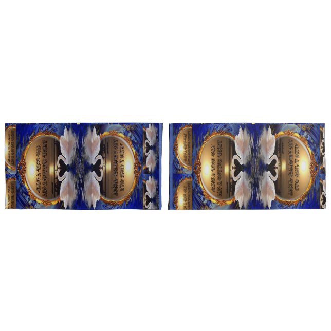 Housse D'oreillers Passez une bonne journée et une belle nuit Golden  (devant-Set)