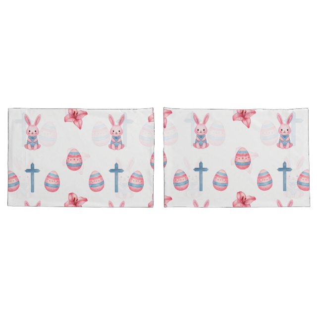 Housse D'oreillers Pastel Easter Parade – Seamless Bunny (Dos-Set)