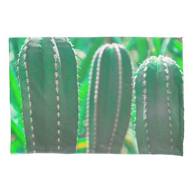 Housse D'oreillers Pastel Green Cactus plante feuilles (devant)