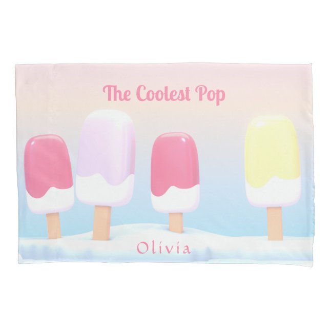 Housse D'oreillers Pastel moderne Coolest Pop Popsicle Personnalisé (devant)