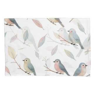 Housse D'oreillers Pastel Songbirds Watercolor Pilcadavre