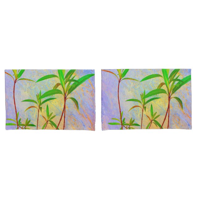Housse D'oreillers Pastel tropical (devant-Set)