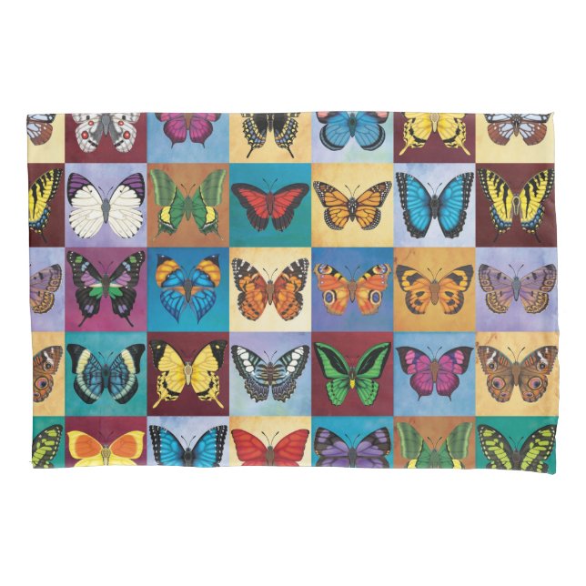 Housse D'oreillers Patchwork de papillon (devant)