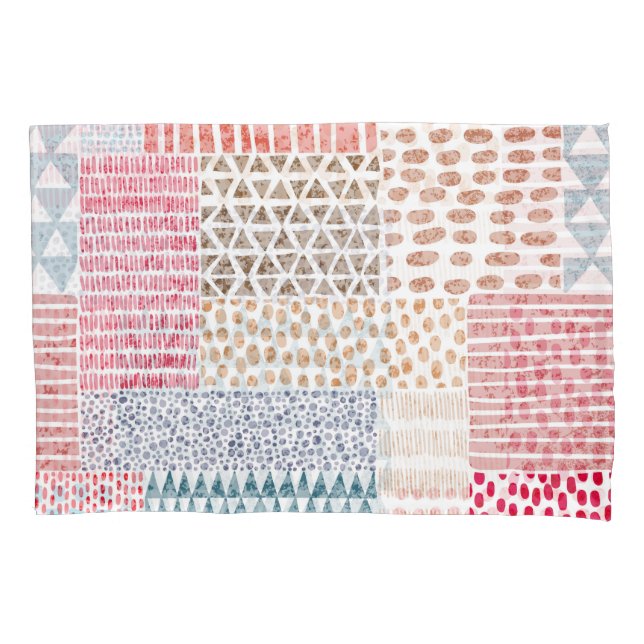 Housse D'oreillers Patchwork Style mignon Motif Doodé (devant)