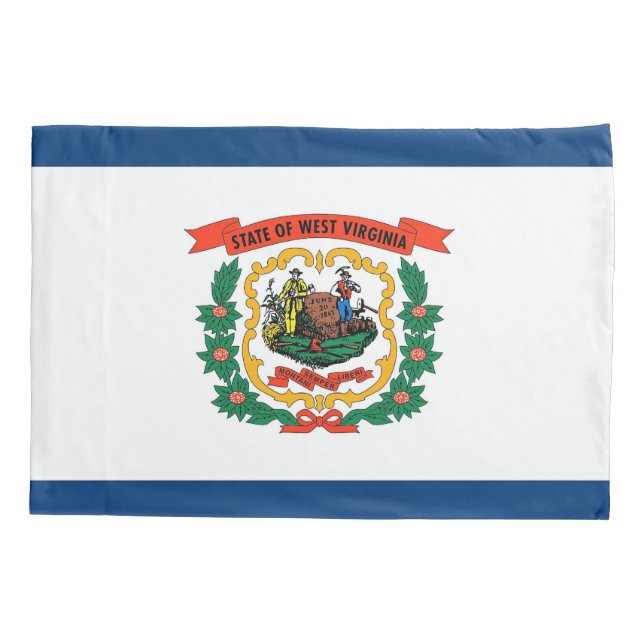 Housse D'oreillers Patriotic Single Pillowcase flag of West Virginia (Dos)