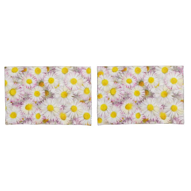 Housse D'oreillers Patters Pink Purple Daisy Flower (devant-Set)