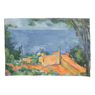 Housse D'oreillers Paul Cezanne - L'Estaque aux toits rouges