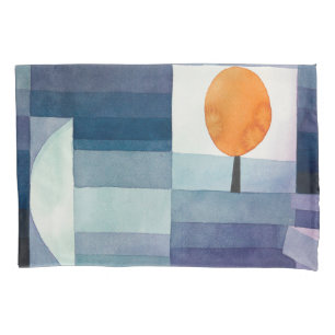 Housse D'oreillers Paul Klee Messager de l'automne Bleu Moderne Abstr