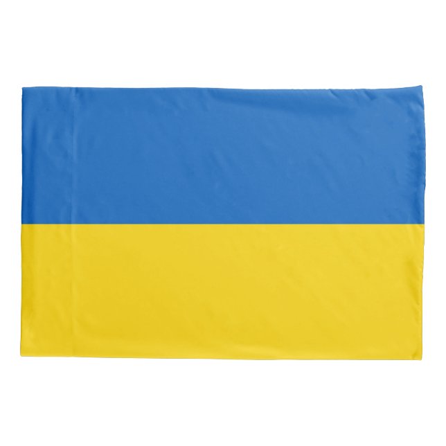 Housse D'oreillers Pavillon Patriotique Simple Pillowcase de l'Ukrain (Dos)